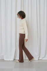 Carol boot-cut pants_brown