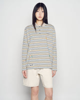 26SSストライプ ペイント ロングスリーブ Tシャツ