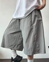 HIGH QUALITY💜SNAP NYLON BERMUDA PANTS 💚🤍🤎🖤6COLOR