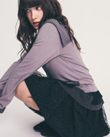 sailor stripe top / grape