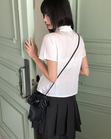 Casual Shirring Collar Short-Sleeved Shirt