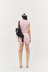 ロゴ キュービック クロップトップ Barbie Pink