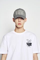 25SS ニュースペーパーラビットショートスリーブTシャツ ホワイト
