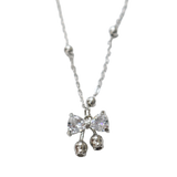 トゥインクルリボンチェーンネックレス(2 COLORS)