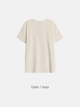 LMN zipper Henley neck V-neck short-sleeved knitwear (4 colors)