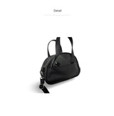 HALF MOON SHOULDER HAND BAG_SMALL-Hybrid leather Orangeblack