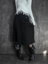 wrap pocket set midi skirt