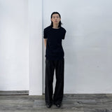 Minimalist Linear Ribbed Shirt