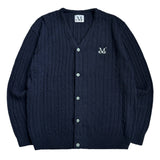 ヘルメスリーVネックケーブルニット UNISEX (4Color)