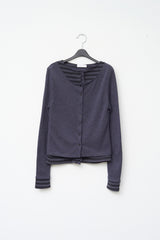 (W) Ruffled Layered Cardigan