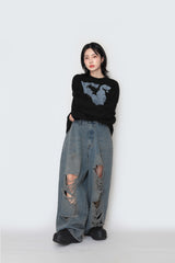 Face over long sleeve T