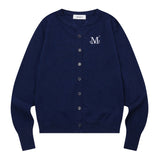 MARAIS 7 BUTTON CROP HENRY NECK CARDIGAN (8COLOR)