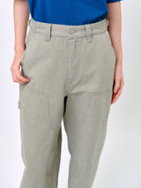 WASHED STITCH CARPENTER PANTS_Light Grey