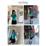 'MISTY MEMORY' クロップトップ_MINT