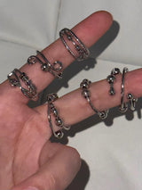 Silver balls 6ring set
