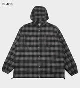 (UNISEX) Brany フランネルフードシャツ