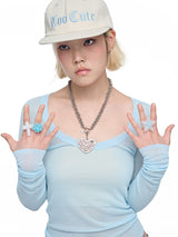 JELLY CROSS RING (WHITE)