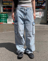 (Unisex) Monster cargo denim pants