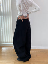texture cotton sweat banding pants