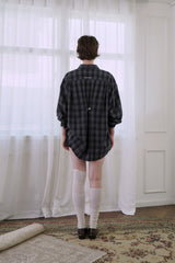 Autumn check shirt_navy