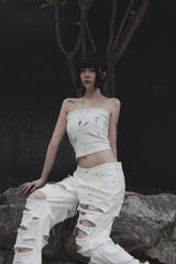inner flow drawing top (white)