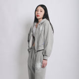クリサンセマムフーディージップアップ (GREY)