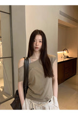 Khaki Collection オーバーサイズショルダー 半袖Tシャツ