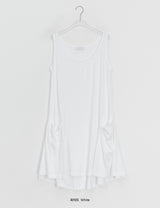 Nife Pocket Flare Sleeveless One Piece