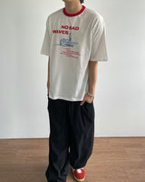 ウェーブプリントTシャツ