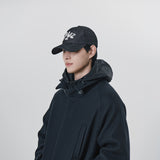 HALF LOGO  APPLIQUE BALLCAP
 - BLACK