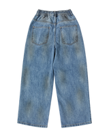 26SS WOMAN DIRTY WASHED WIDE DENIM PANTS