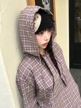 Unisex drawing heart patch shot beanie