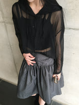 Benny Dot Shirred Midi Skirt (4c)
