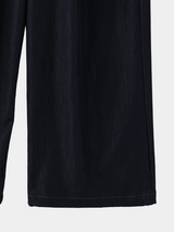 belted denim wide slacks