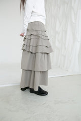 ruffle flare skirt(2colors)