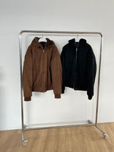 Suede fur hooded jumper (2 colors)