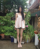 Sequin Satin Dress - Pink