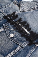 BBD Graffiti Metal Logo Denim Jacket (Smoke Blue)
