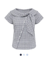 Check Sailor Ribbon Shirt