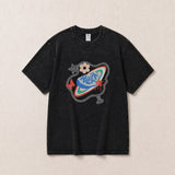 D. スペース プリント ショートスリーブ Tシャツ