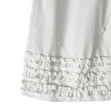 Vicky Frill Long skirt (White)