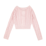 パンチングリボンカーディガン(3 COLORS)