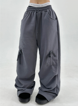 (SHIRRED BOW❤/BRUSHED FLEECE❤/100% COTTON) トレーニングパンツ - 3 COLOR