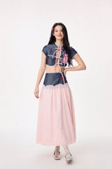 Dear Days Cheongsam Top (Navy)