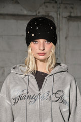 eyelet beanie (black)