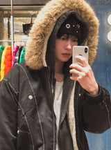 [Lining Fur] トリシャーラクーンファーカットパディングジャンパー