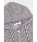 MESH KNIT HOOD ZIP-UP