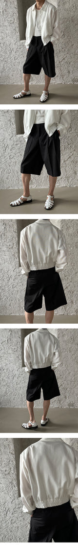 [S/S] Linen crop blouson jacket (3color)