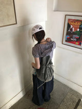 moshi summer denim wide pants