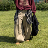 Layered Shirt Wide Cotton Pants
